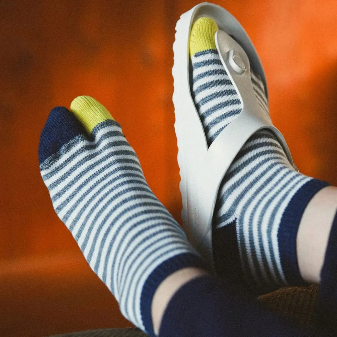 062120404 Tabi Striped Trainer Socks M