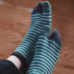 062120404 Tabi Striped Trainer Socks M