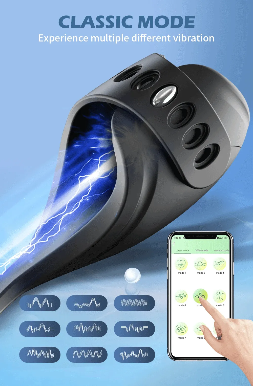 3rd Generation Penis Trainer Delay Trainer App Remote Control Vibrator Men Masturbators