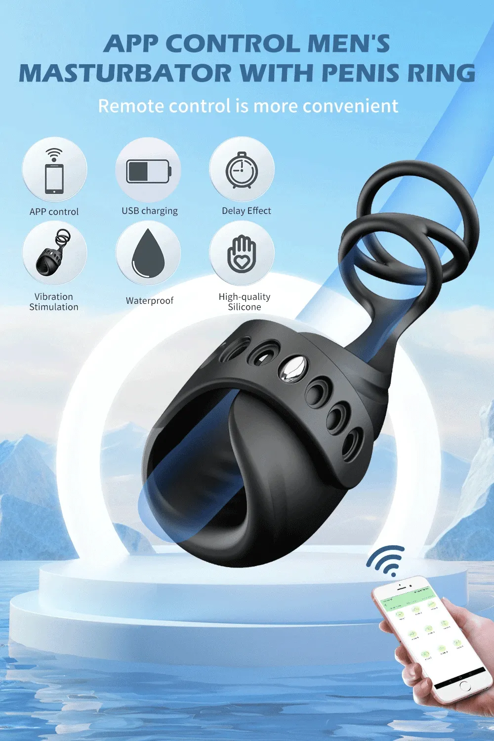 3rd Generation Penis Trainer Delay Trainer App Remote Control Vibrator Men Masturbators