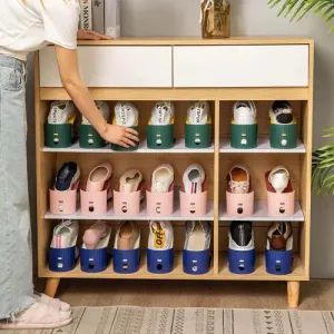 5PCS Double adjustable shoe rack