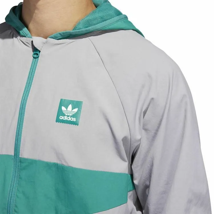 Adidas Skateboarding Dekum Packable Wind Jacket Light Granite/Active Green