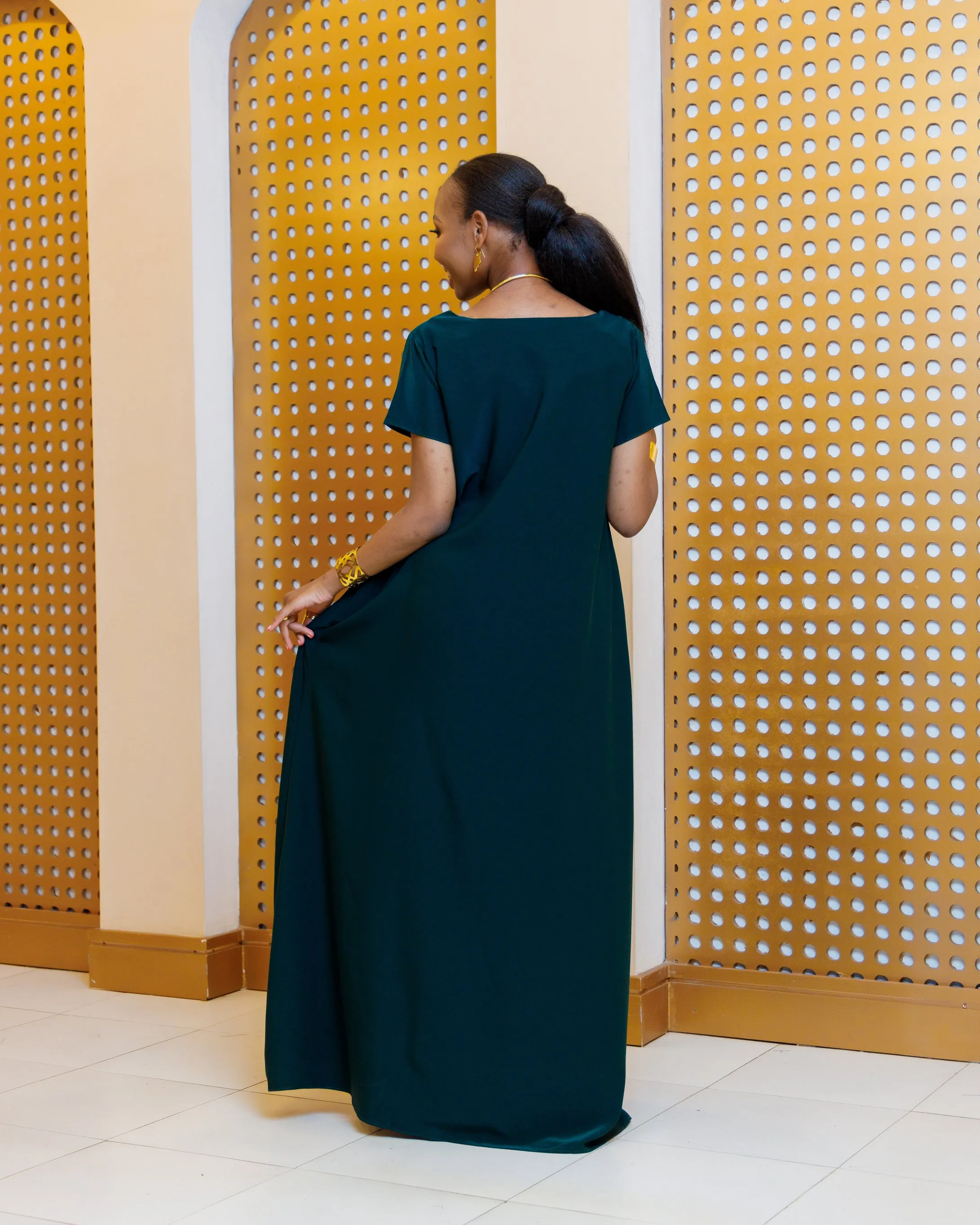 Alim Maxi Dress-Emerald Green