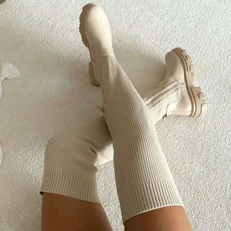 Annabel | Zwarte Overknee Boots
