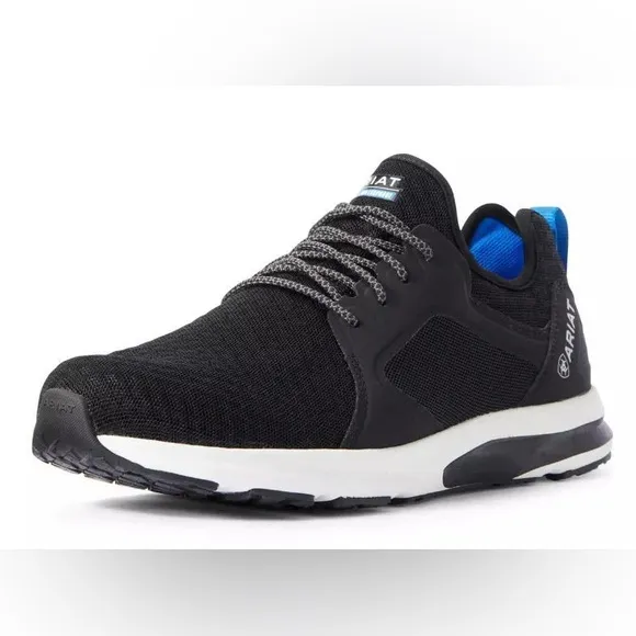 Ariat Mens Fuse Waterproof Mesh Upper Black Athletic Sneaker- Size 8.5