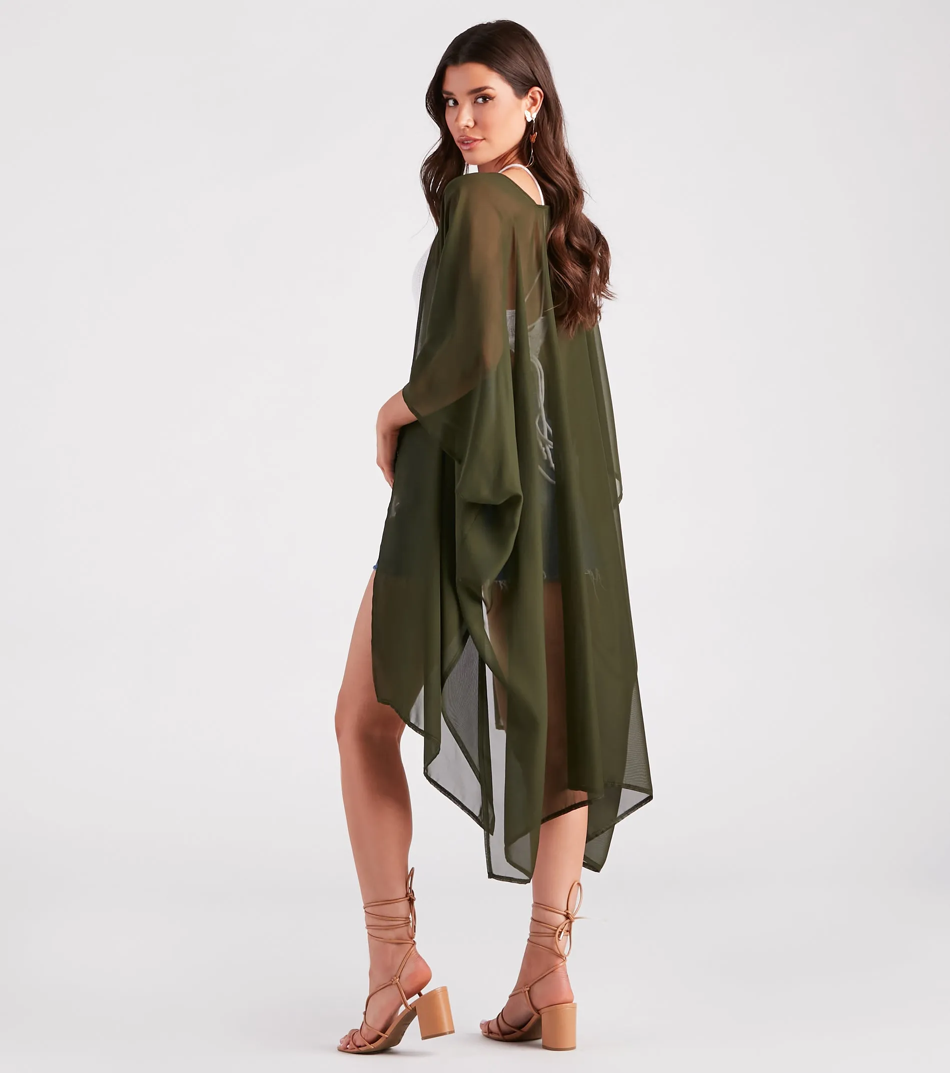 Arrived In Style Chiffon Sheer Kimono