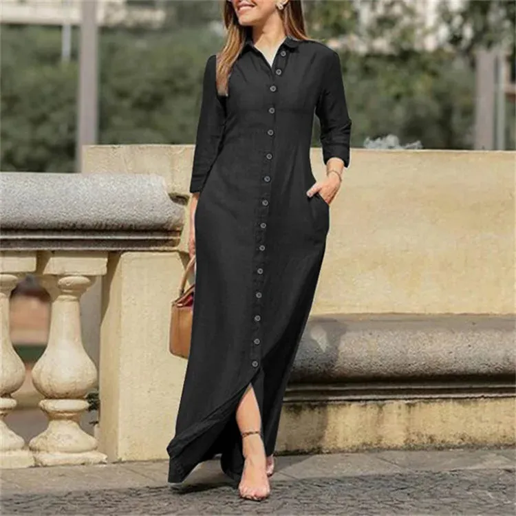 Autumn Women's Long Denim Dress