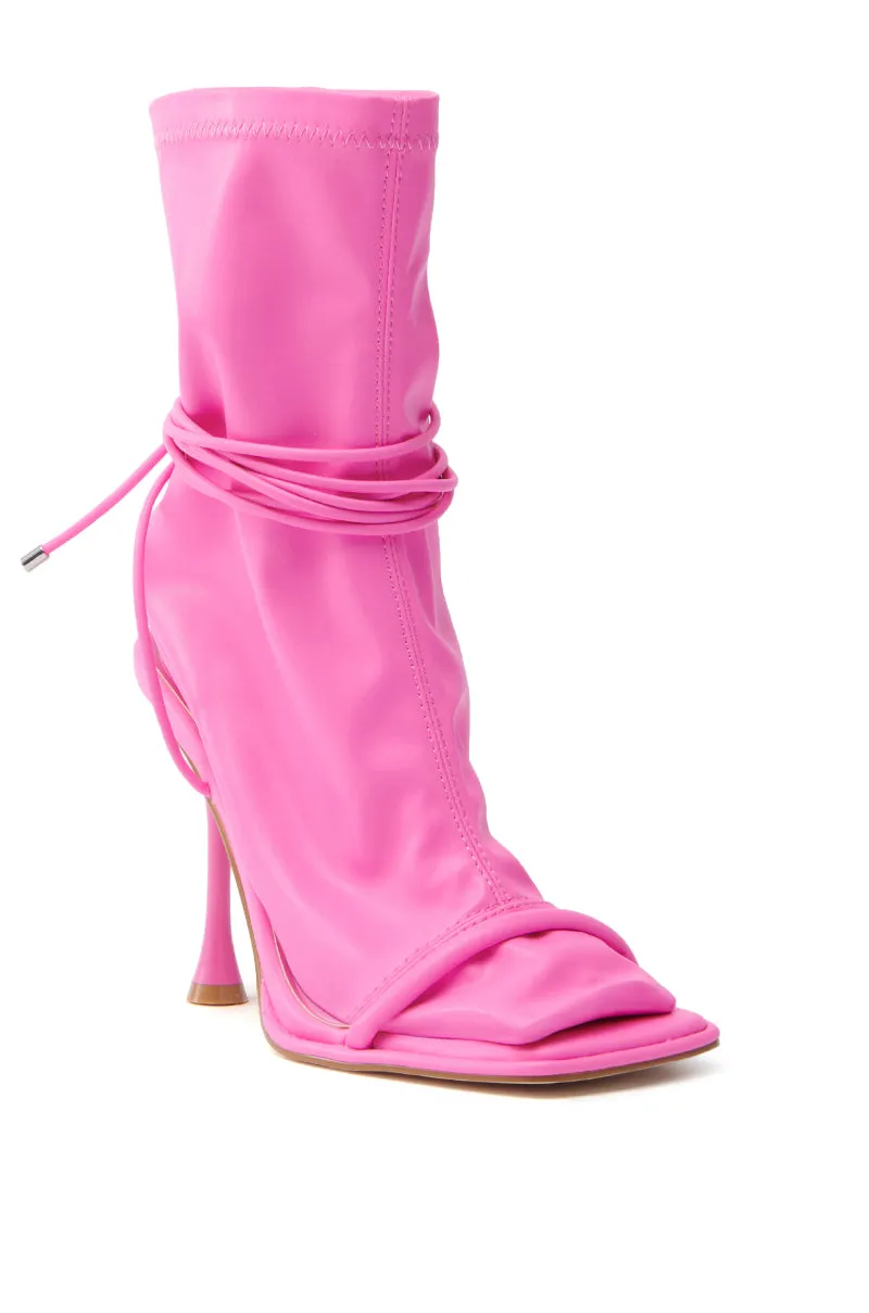 AZALEA WANG KOHINOOR PINK BOOTIE STILETTO