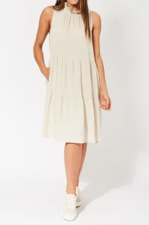 Belize Frill Dress - Clay
