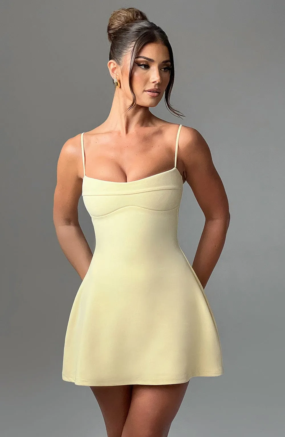 Bianca mini dress-lemon