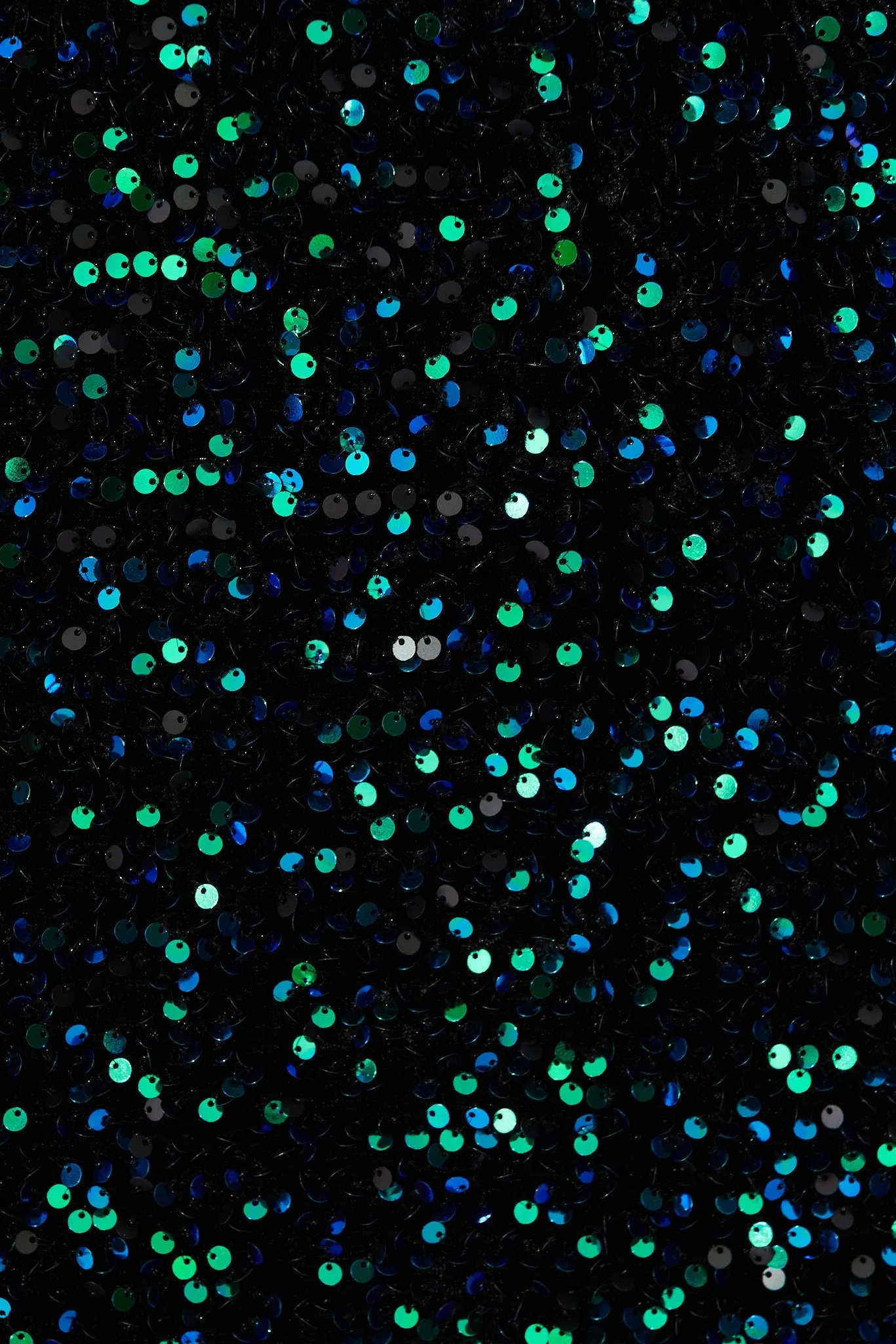 Black and Green Sequin Party Dress