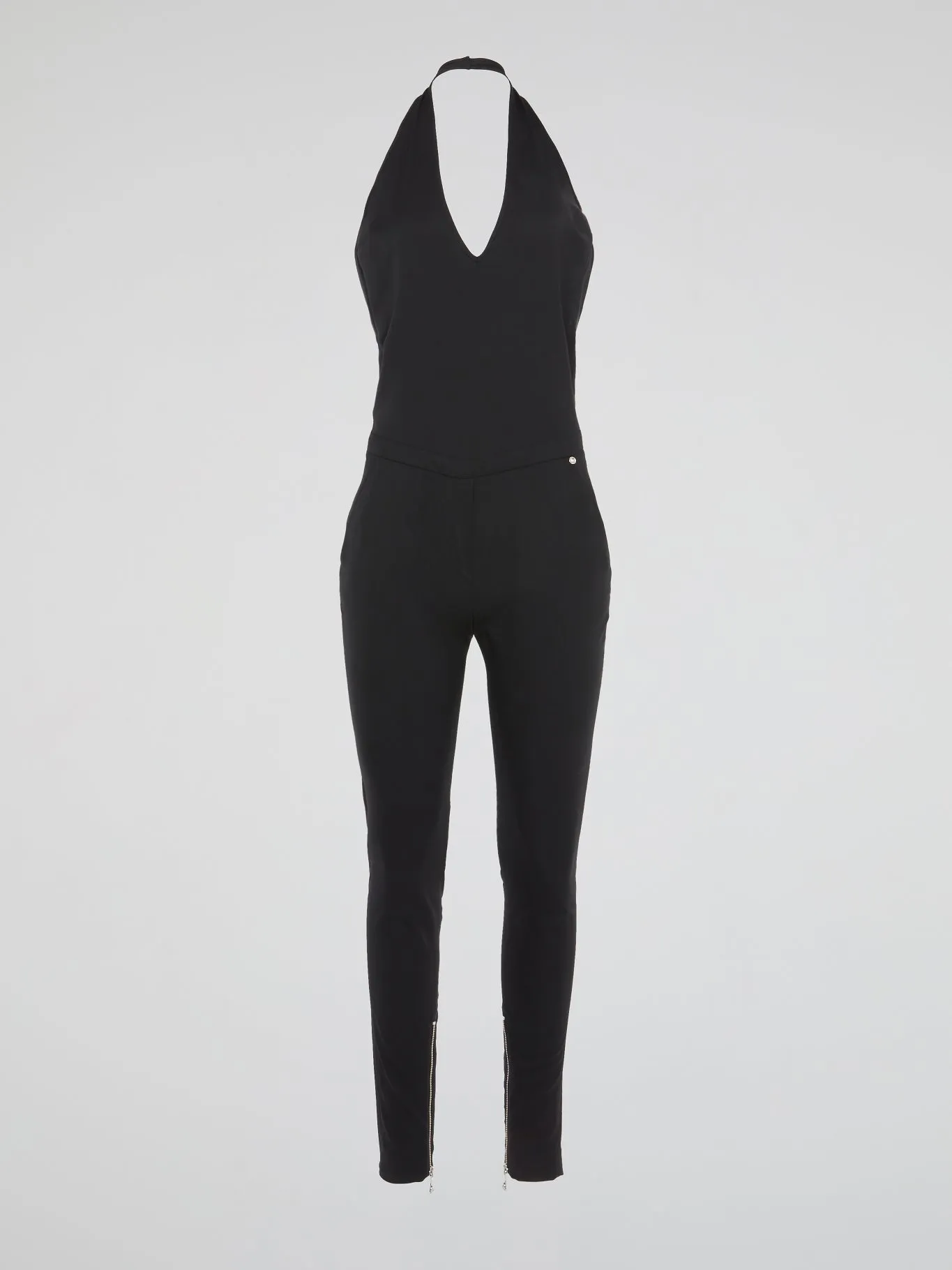 Black Sleek Halter Neck Jumpsuit