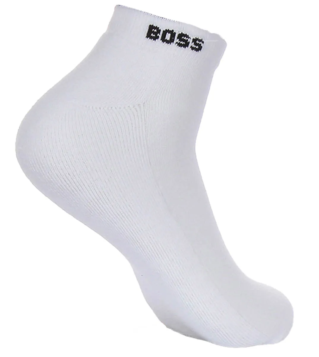 Boss 2 Pair Shoe Sock Iconic Logo In White