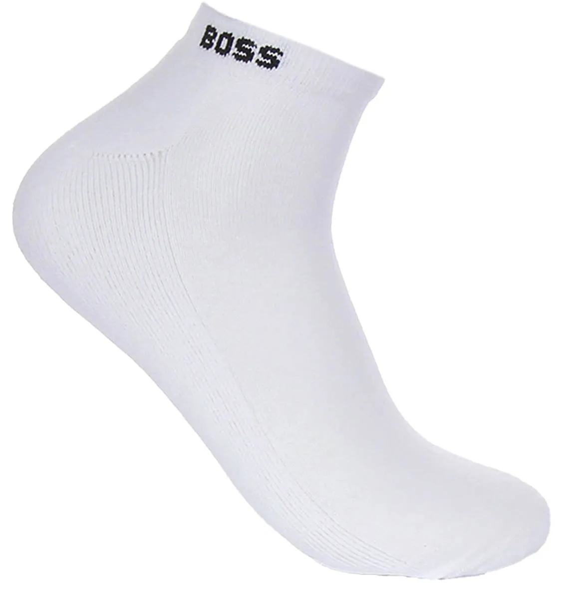 Boss 2 Pair Shoe Sock Iconic Logo In White