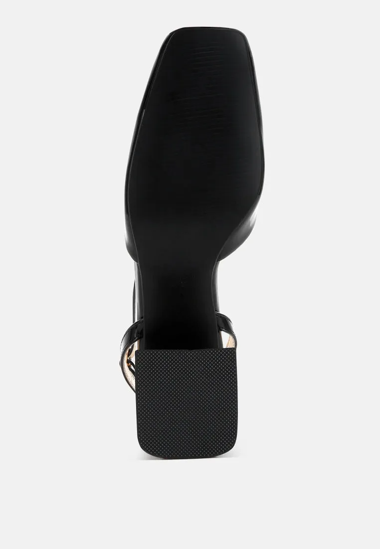 Brooch Detail Ankle Strap Sandals by RUW