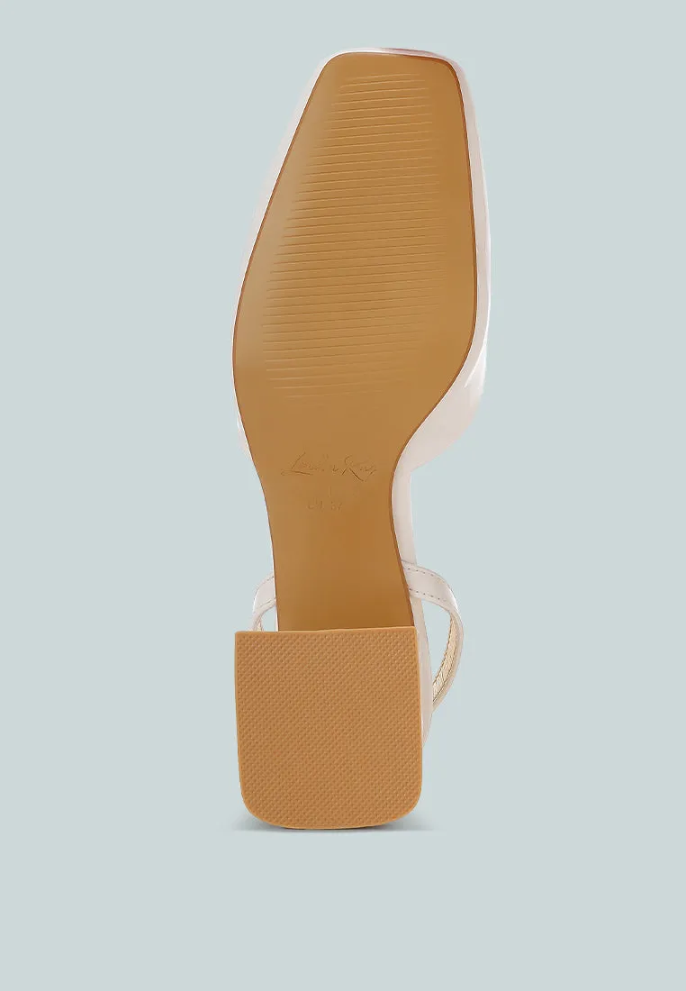 Brooch Detail Ankle Strap Sandals by RUW