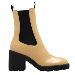 Burberry 8080326 Burberry Stride Platform Chelsea Boots Custard Beige Chelsea Boot Womens