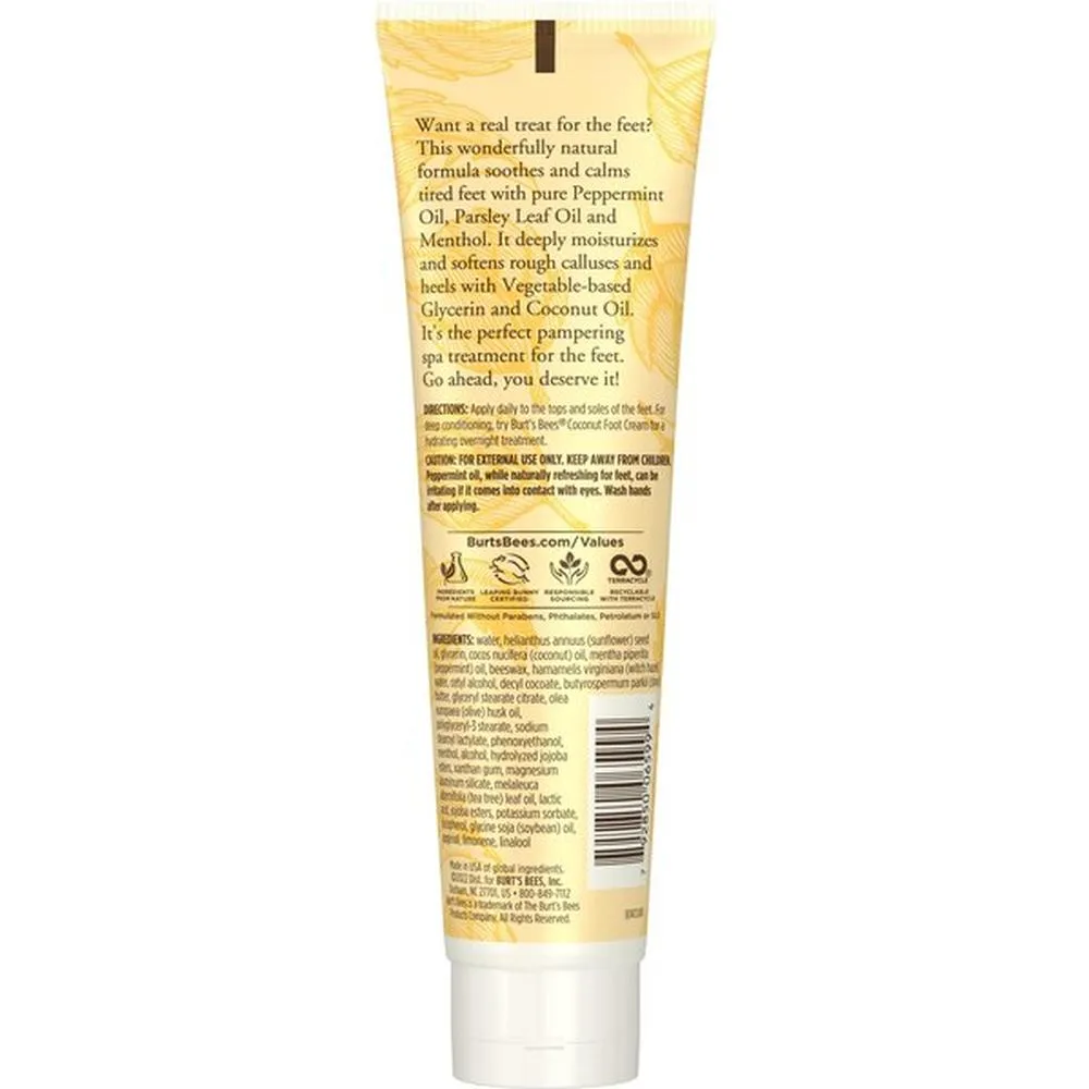 Burt's Bees Peppermint Foot Lotion / 3.38 oz.