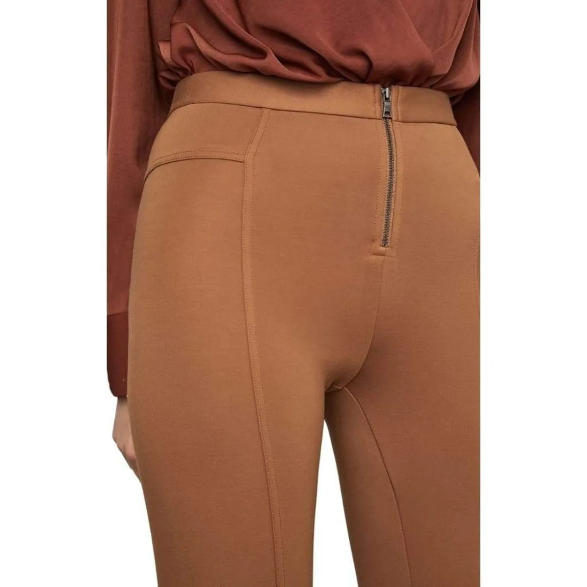 Camel Christopher Zippered Moto Legging
