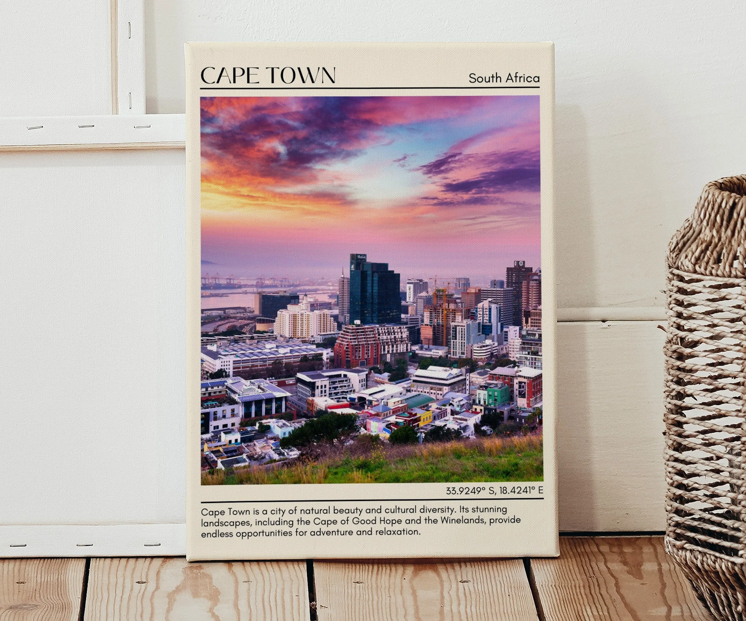 Cape Town Minimal Wall Art, South Africa
