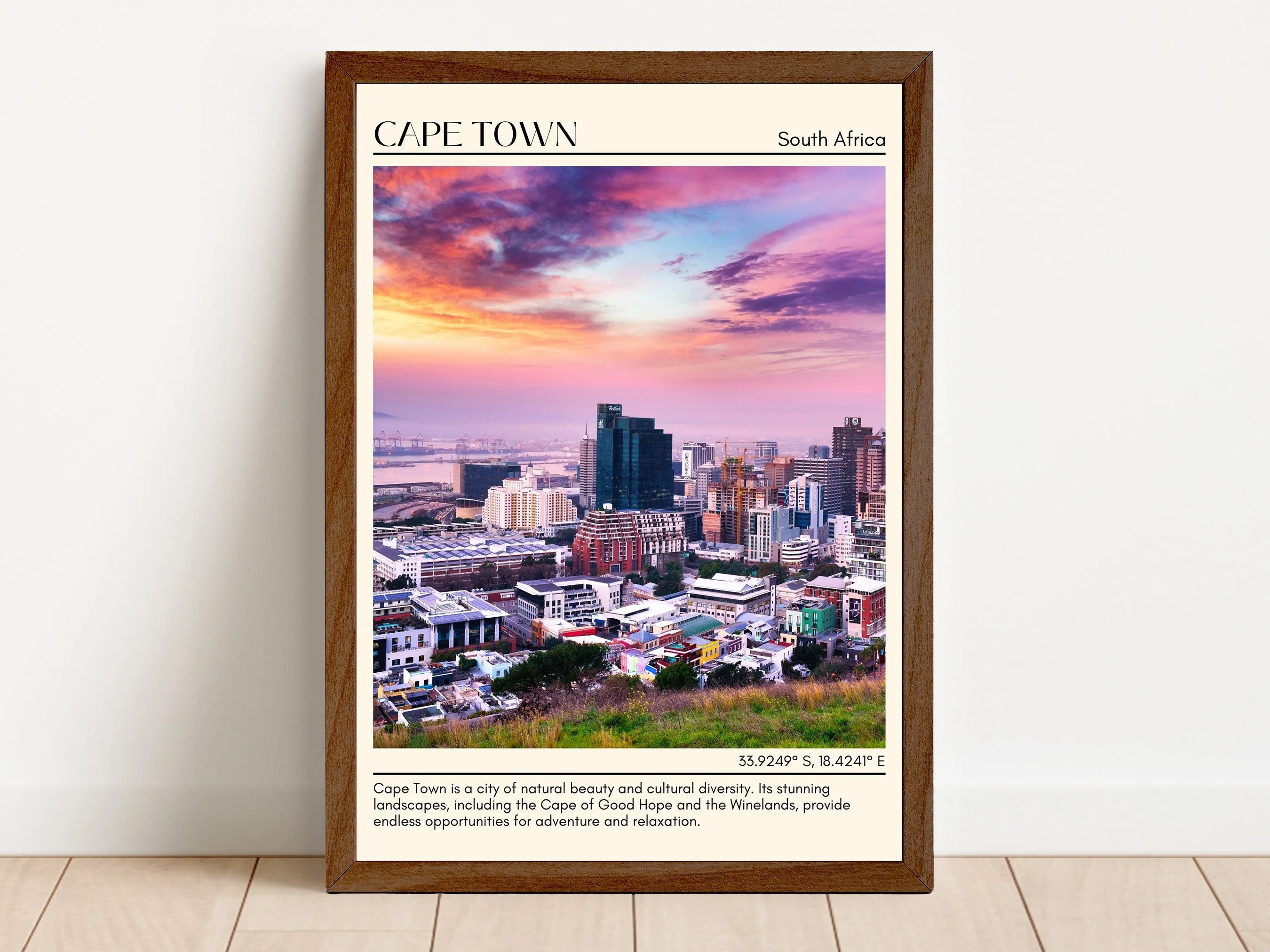 Cape Town Minimal Wall Art, South Africa