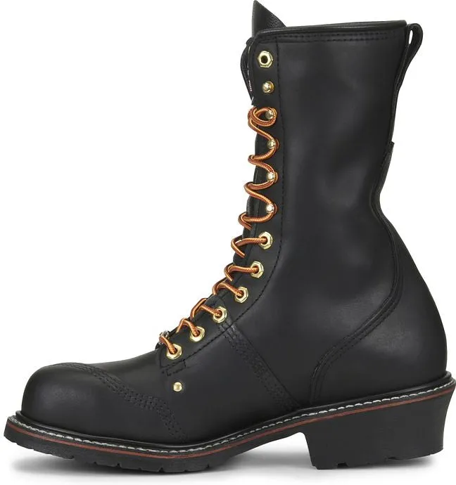 Carolina Men's USA Made Linesman 10" Soft Toe Slip Resistant Work Boot -Black- 905