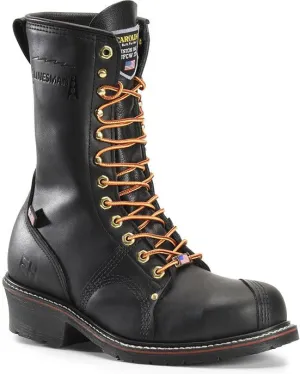 Carolina Men's USA Made Linesman 10" Soft Toe Slip Resistant Work Boot -Black- 905