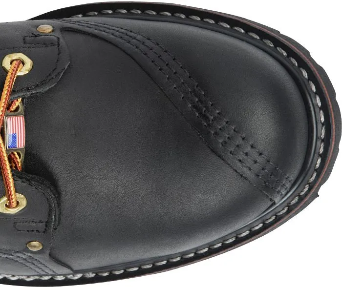 Carolina Men's USA Made Linesman 10" Soft Toe Slip Resistant Work Boot -Black- 905