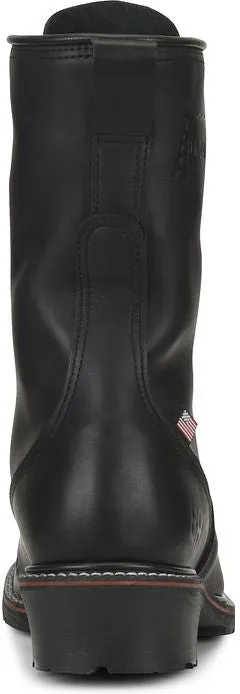 Carolina Men's USA Made Linesman 10" Soft Toe Slip Resistant Work Boot -Black- 905
