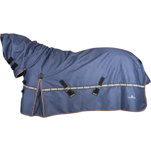 Classic Equine 5K Cross Trainer Turnout Blanket w/ Attached Hood- Dusty Blue