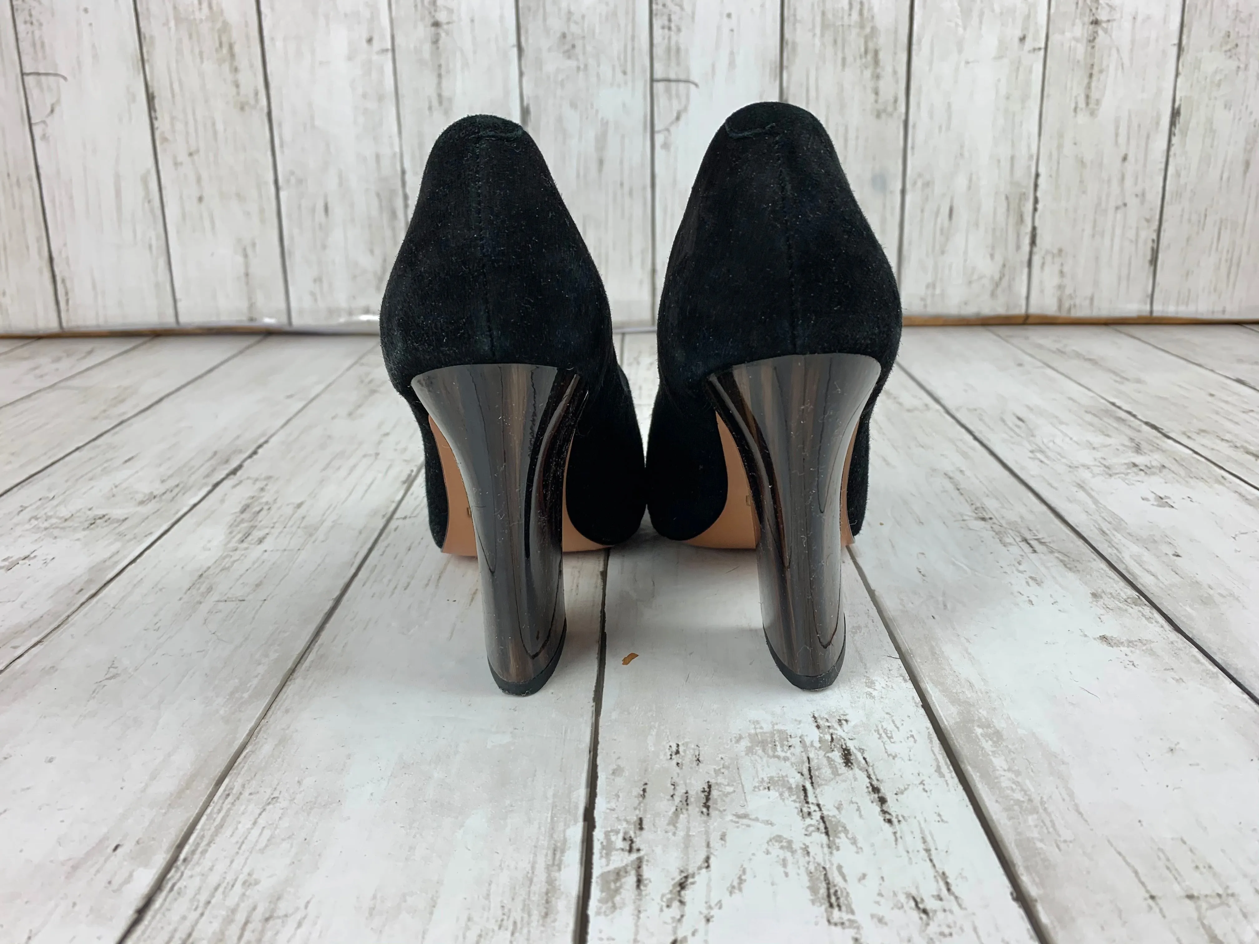 Coach Suede Peep Toe Heels size 5.5