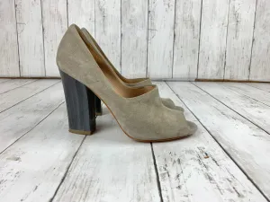 Coach Suede Peep Toe Heels size 6
