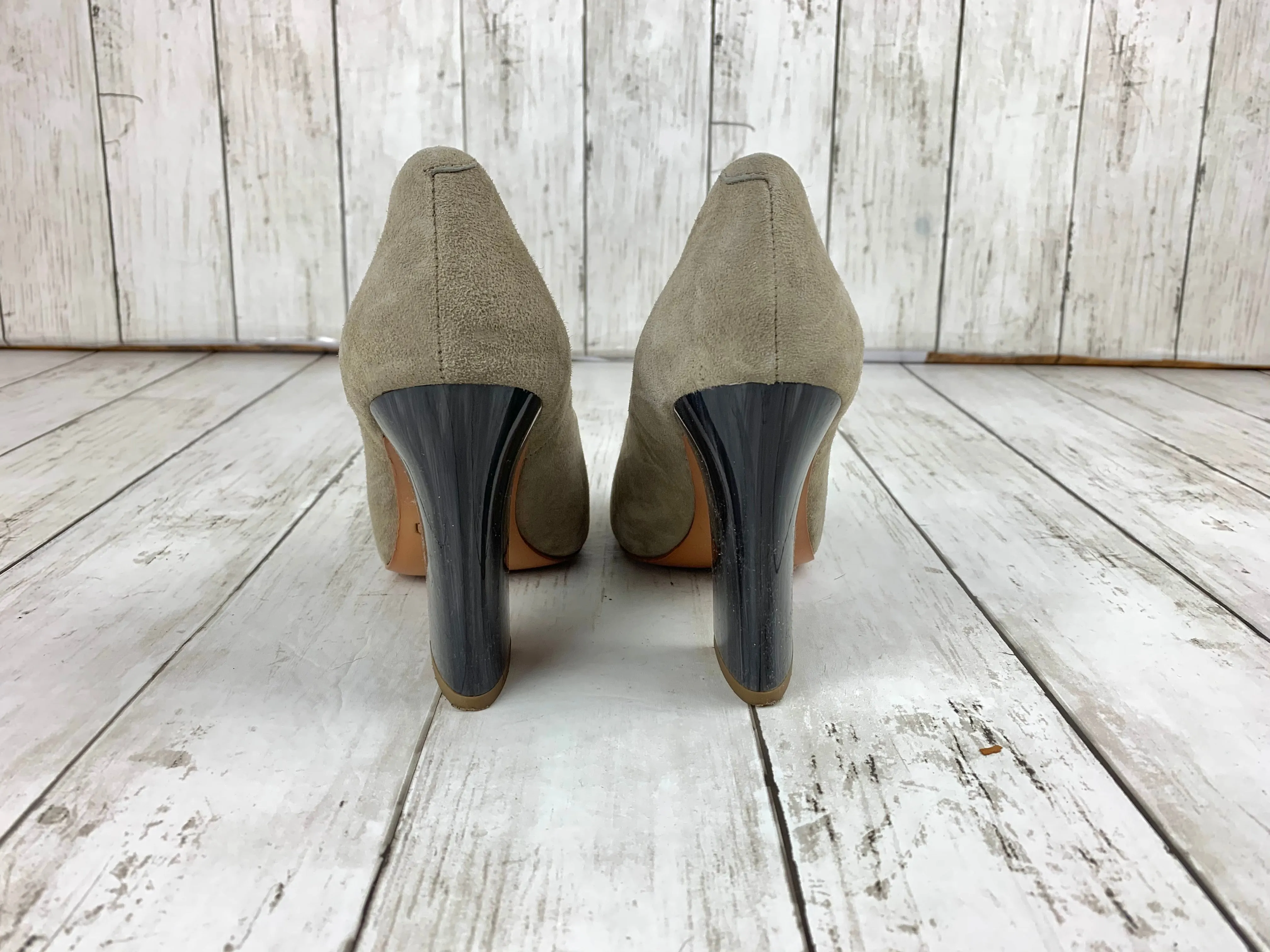 Coach Suede Peep Toe Heels size 6