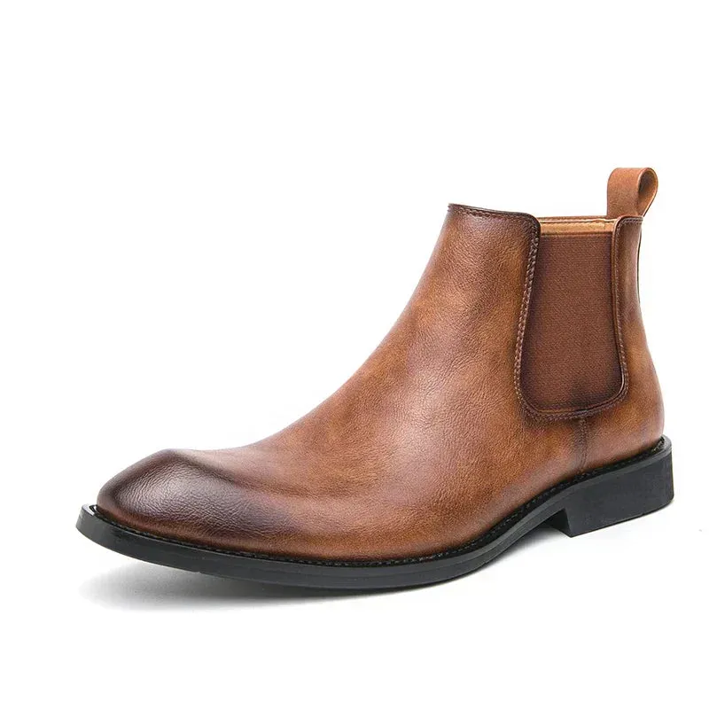 Cooper | Zippered Leather Chelsea Boots