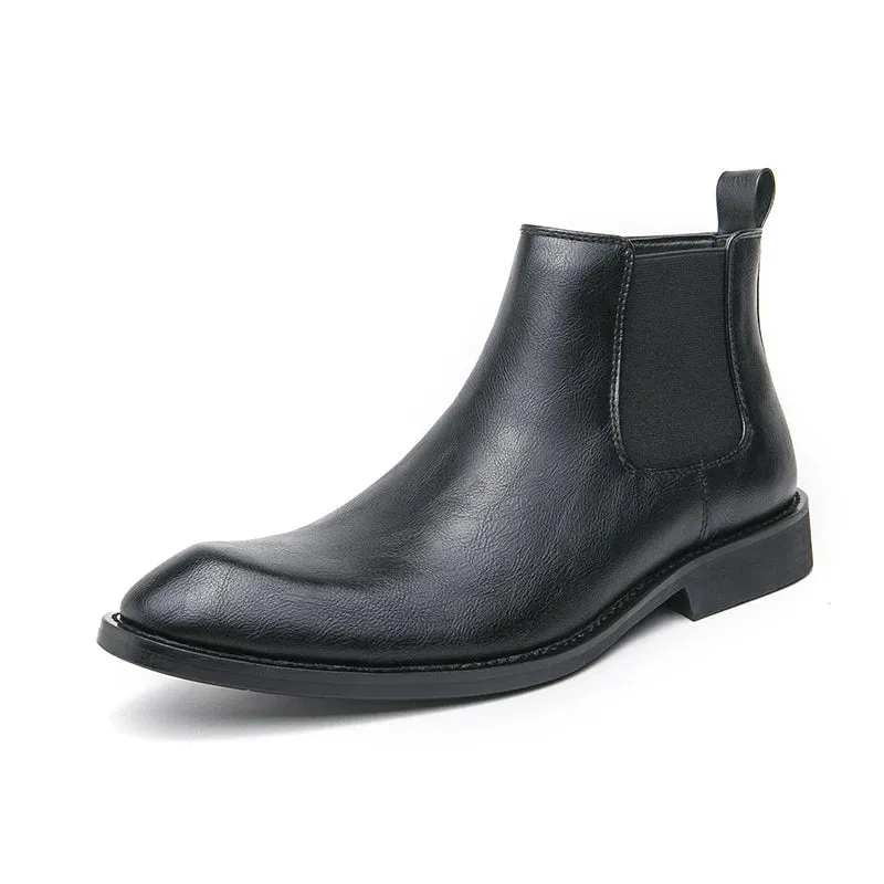 Cooper | Zippered Leather Chelsea Boots