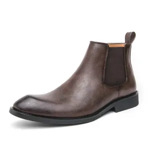 Cooper | Zippered Leather Chelsea Boots