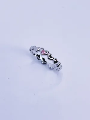 Crystal Blush Heart Band