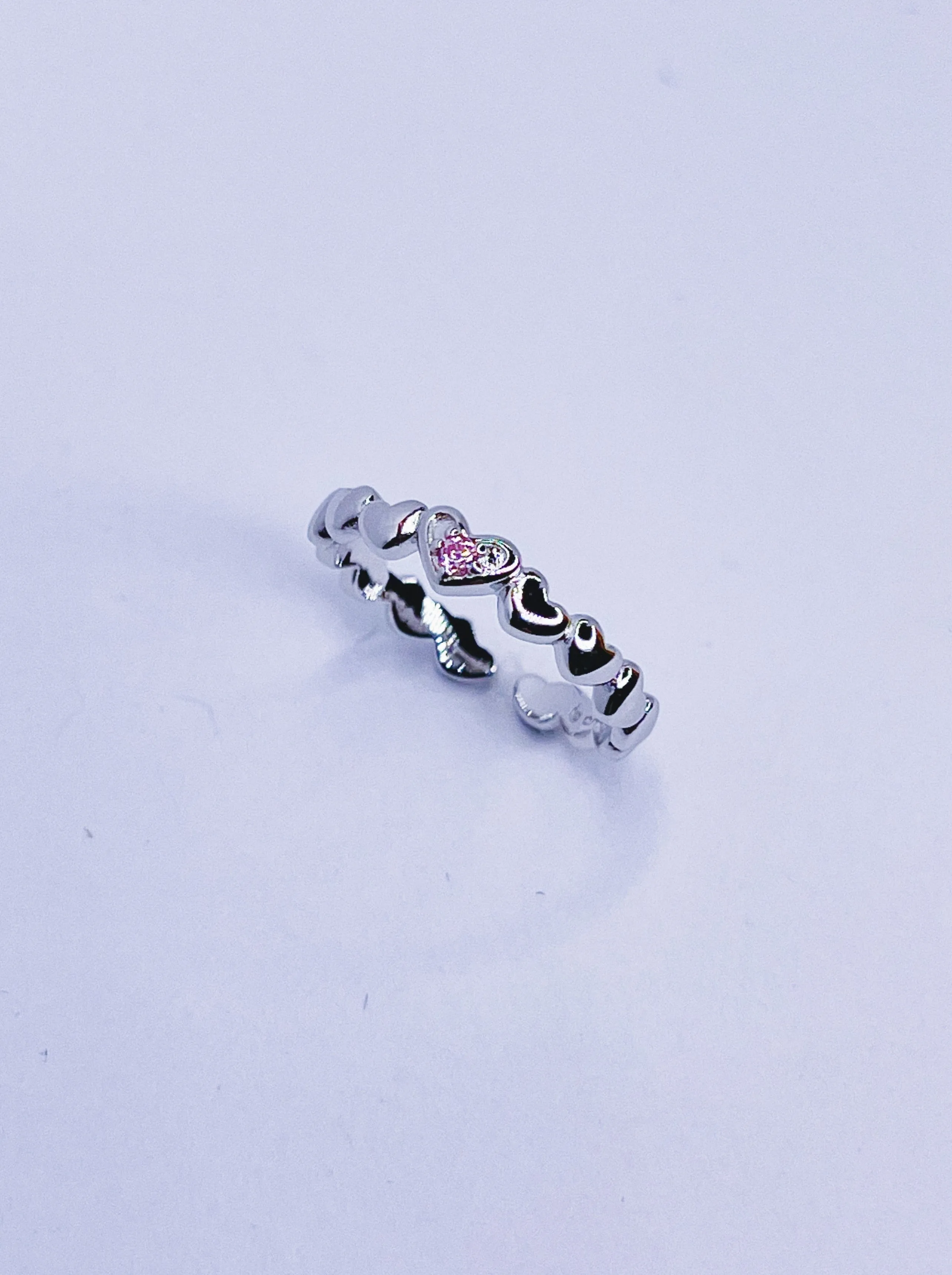 Crystal Blush Heart Band