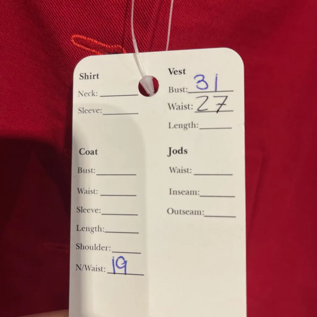 Custom Red Vest