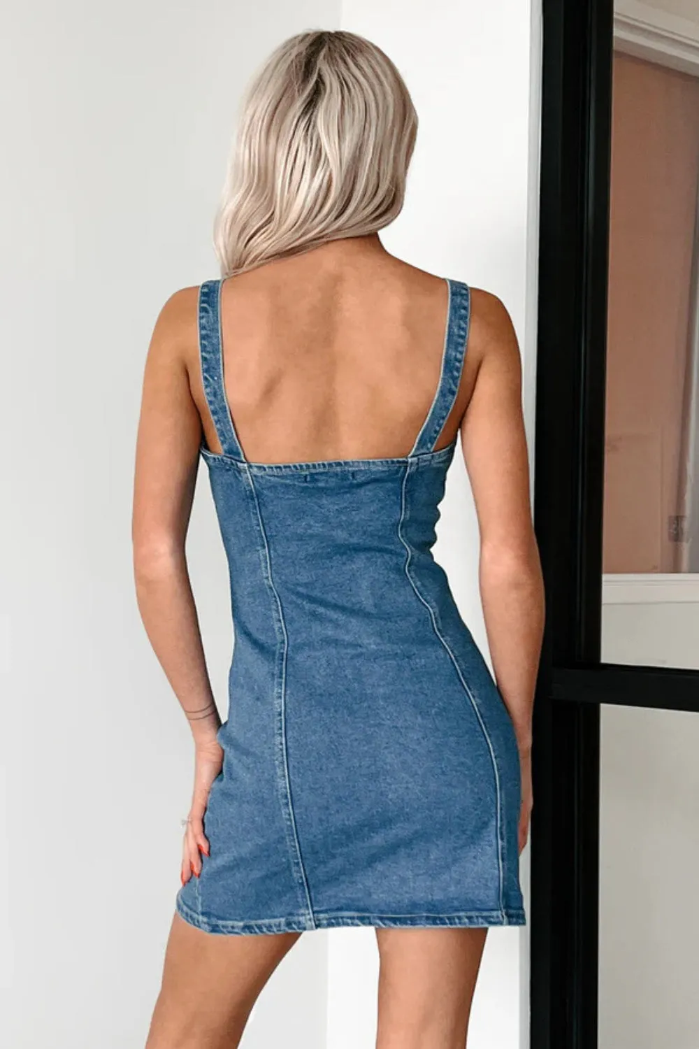 Daisyline Denim Button Cami Dress