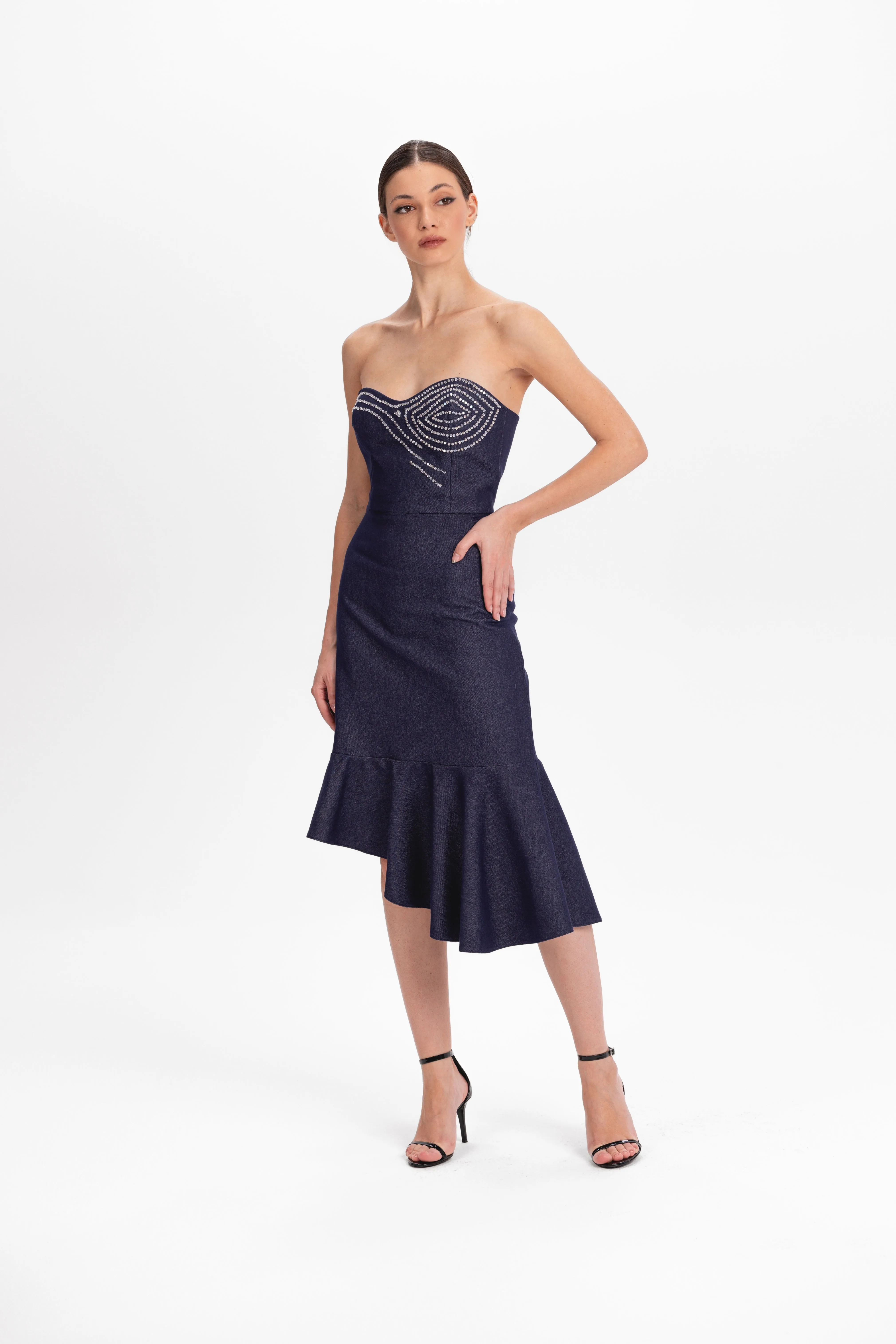 Denim corset dress