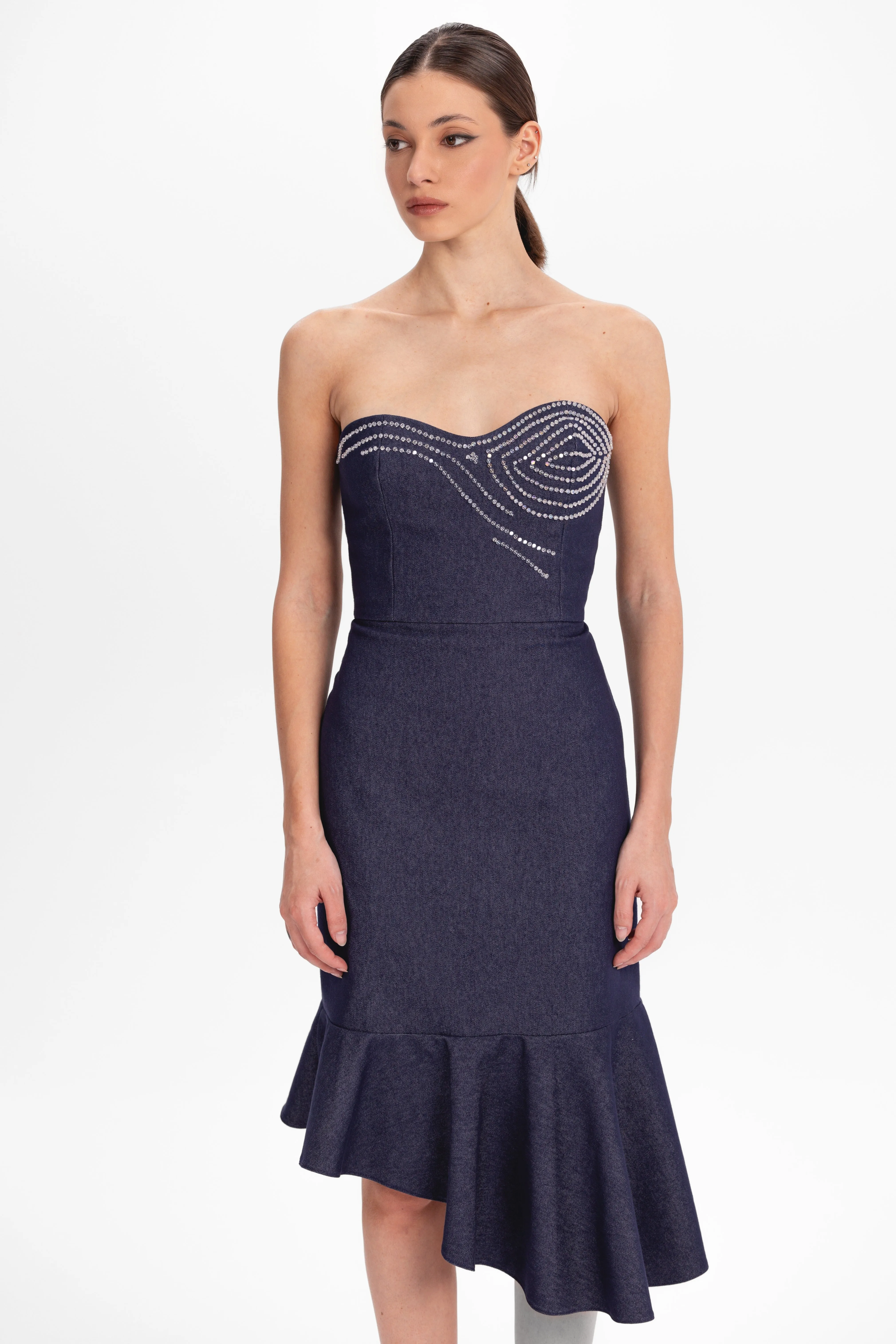 Denim corset dress