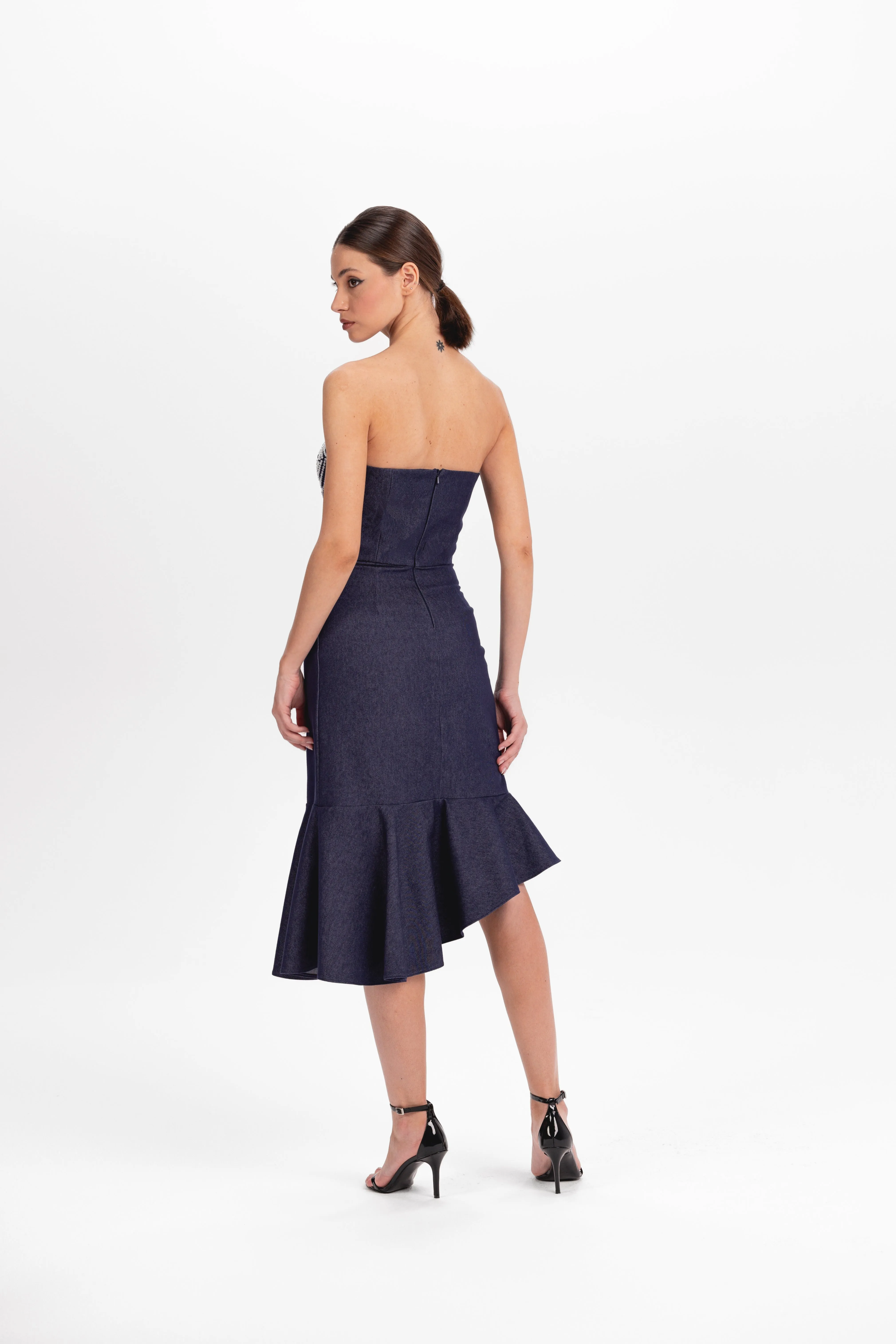 Denim corset dress