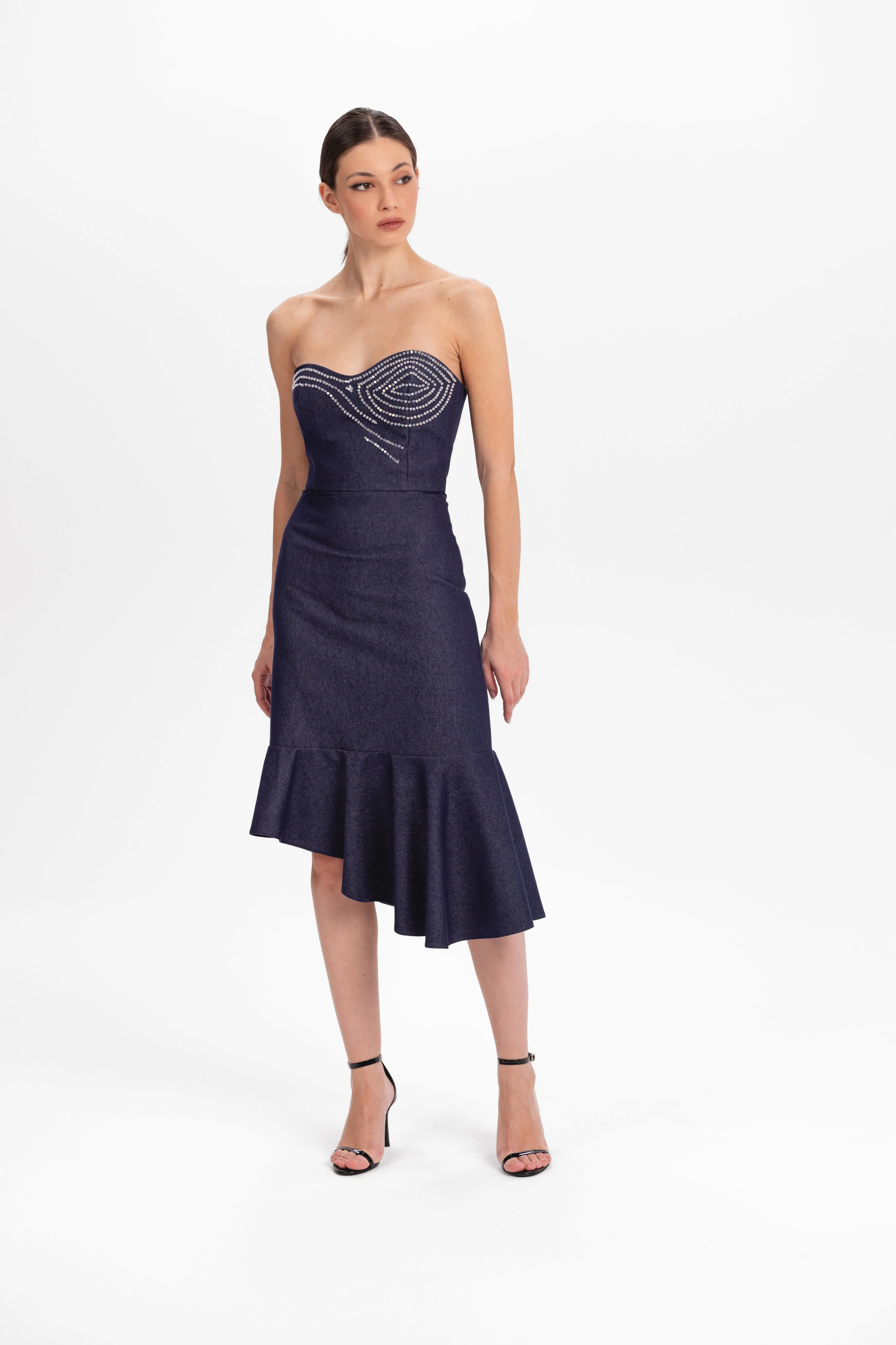 Denim corset dress