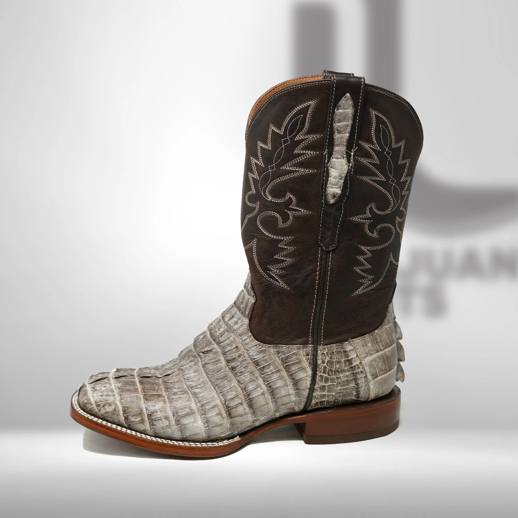 DJ2065 | Don Juan Boots Men's Caiman Tail Chocomink H Toe P