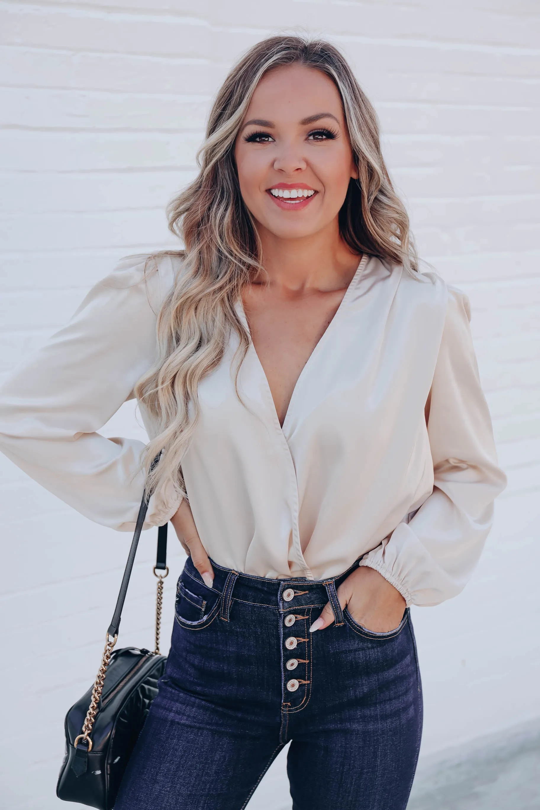 Dreamin' Of You Bodysuit - Champagne