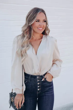 Dreamin' Of You Bodysuit - Champagne