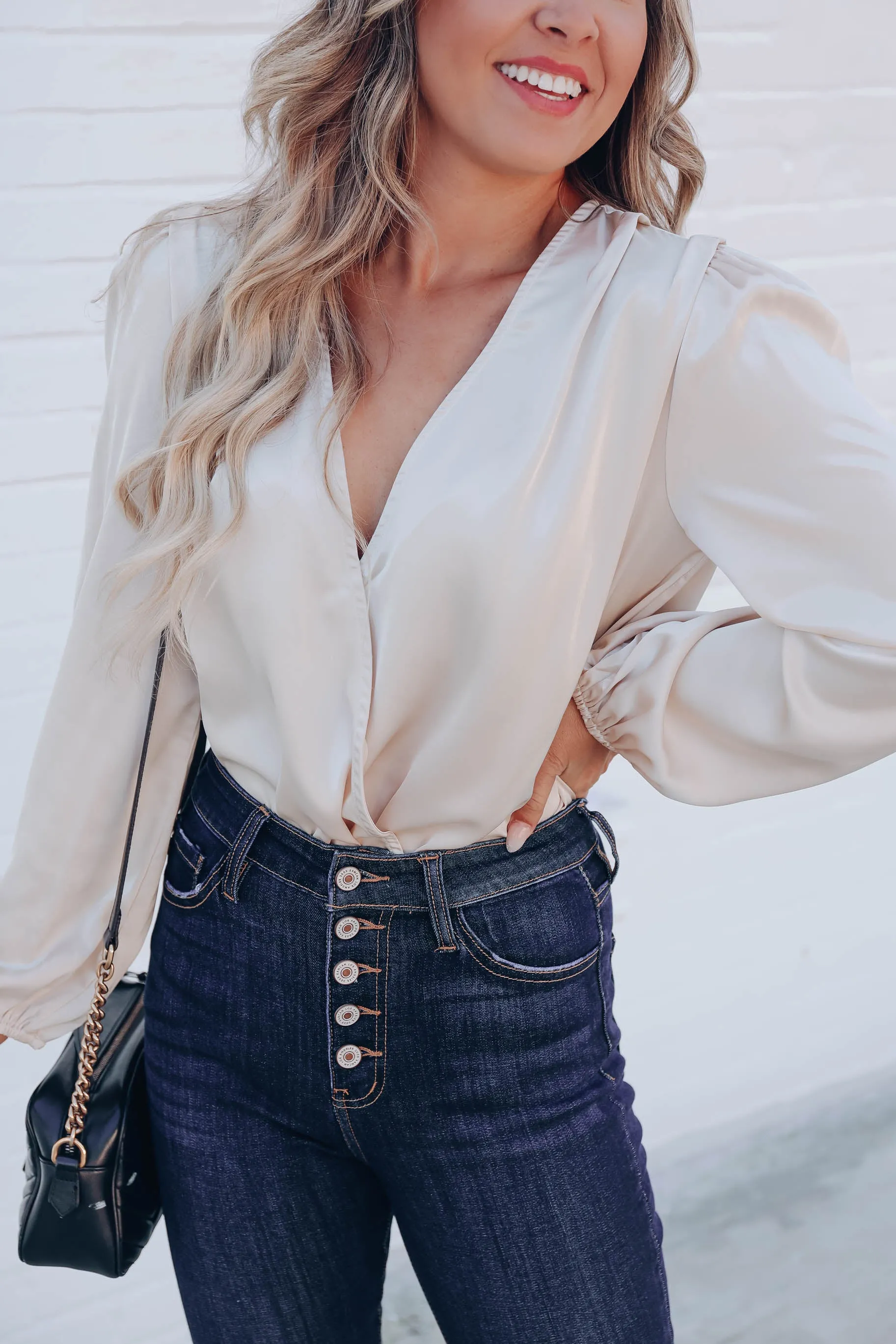 Dreamin' Of You Bodysuit - Champagne