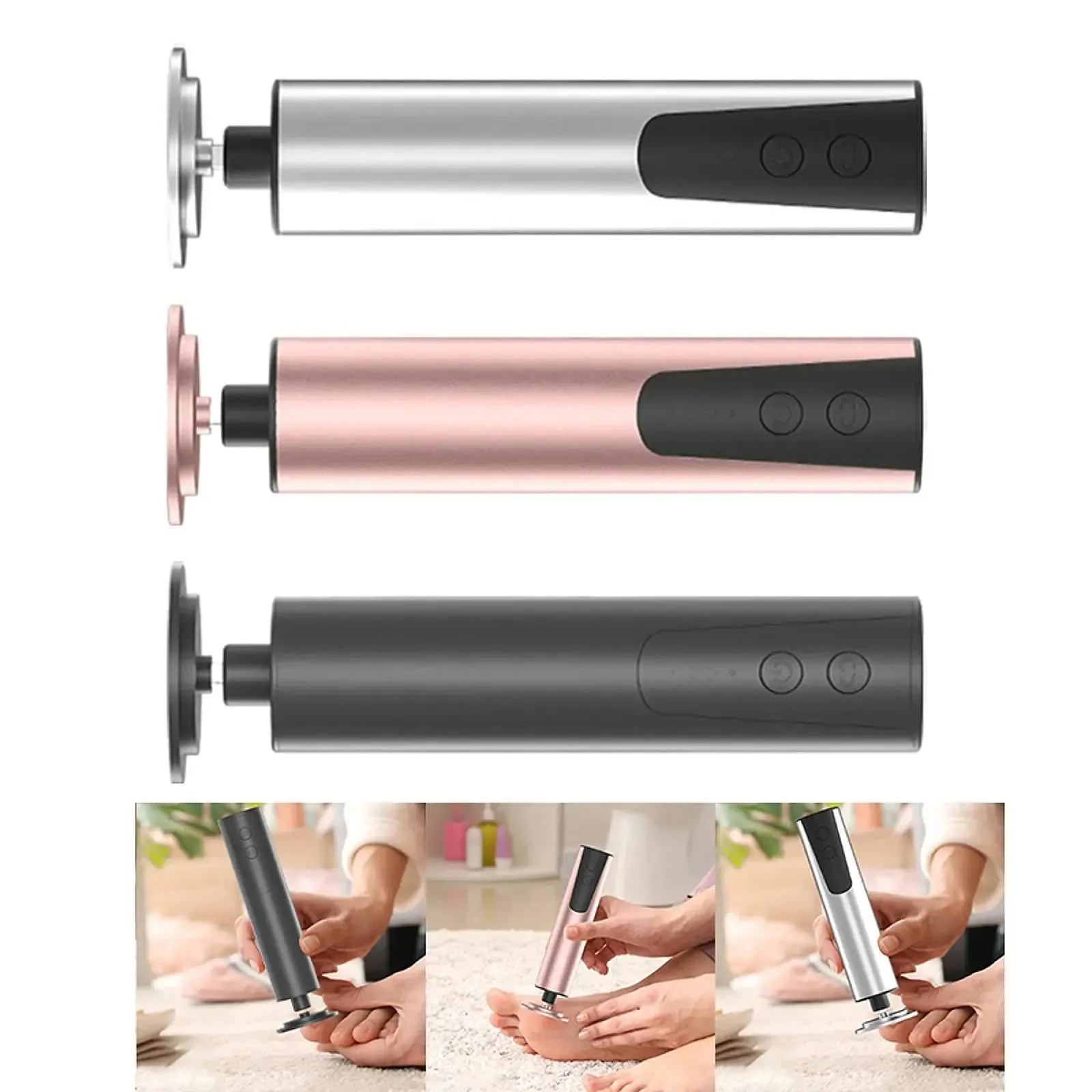 Electric Foot Callus Remover - 2 in 1 Professional Pedicure Tool with 6 Speed Adjustment