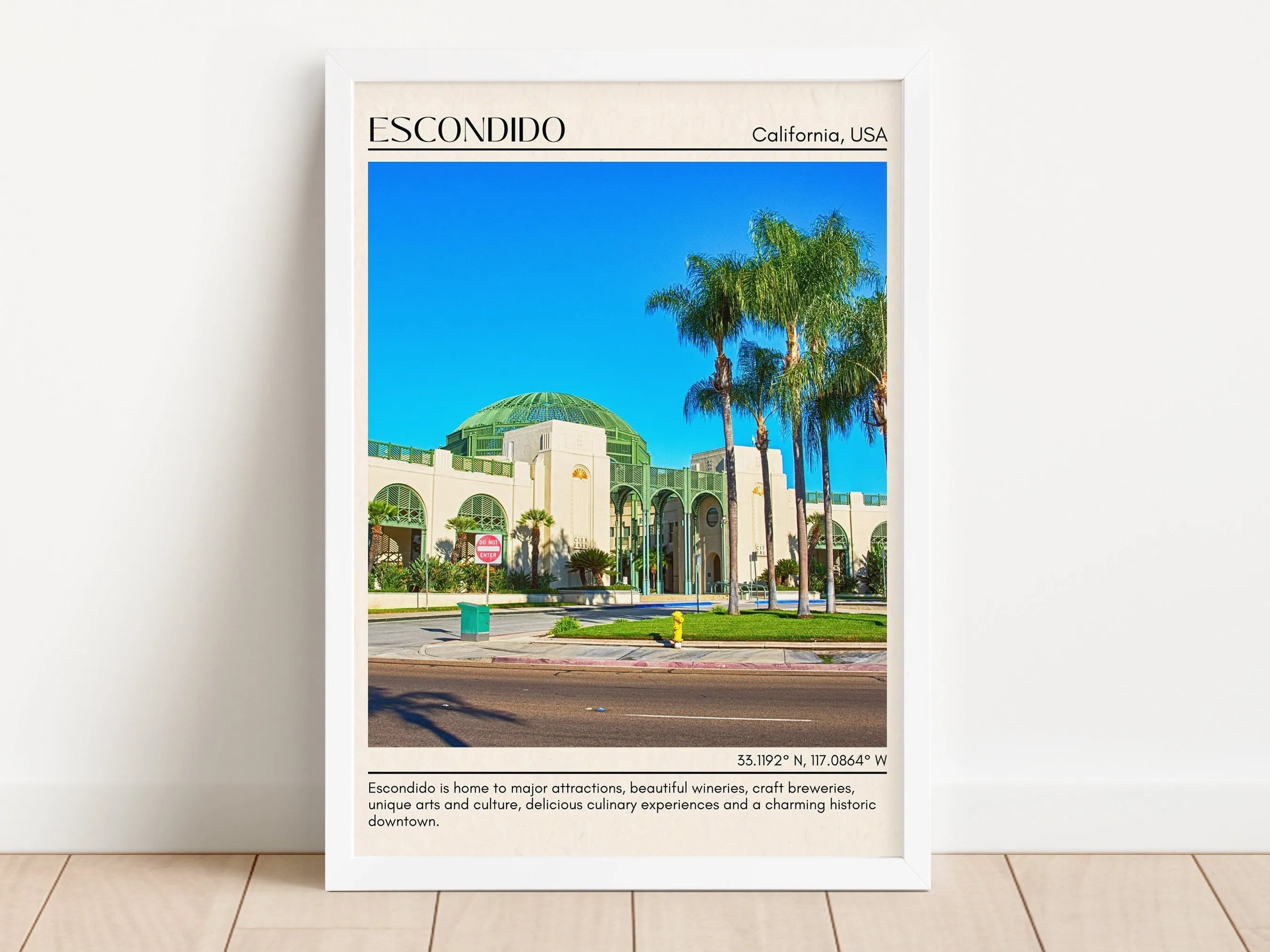 Escondido Minimal Wall Art, California, USA
